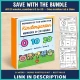 Kindergarten Number of the Week bundle binder for numbers 0 to 20 with the bonus portfolio kit, shown beside number 1.