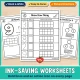 Ink-saving black and white number 9 worksheets with bold lines and an action icon on every page.