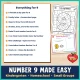 Checklist of everything included in the kindergarten number 9 week.