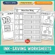 Ink-saving black and white number 13 worksheets with bold lines and an action icon on every page.