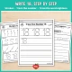 Number 18 handwriting pages: strokes, trace the number and trace the word eighteen.
