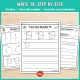Number 19 handwriting pages: strokes, trace the number and trace the word nineteen.
