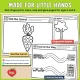 Made for little hands: Dot the Carrot, Fingerprint Apples, Food on the Way. Dot, fingerprint, trace, snip and glue pages for ages 2 and 3.