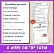 Checklist of everything included in the preschool Where Does Food Come From unit, with the teacher guide.