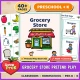 Grocery store pretend play kit for preschool, pre-K and K.