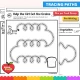 Food groups tracing paths for pre-writing practice.