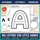 Big Letter A page for little hands, to fill with dot markers, paint swabs, torn paper, or cotton balls.