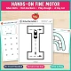 Hands-on fine motor pages for letter I: glue dots, dot markers, play dough, and a toy car on Drive the Letter I.