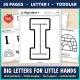 Big Letter I page for little hands, to fill with dot markers, paint swabs, torn paper, or cotton balls.