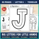 Big Letter J page for little hands, to fill with dot markers, paint swabs, torn paper, or cotton balls.