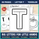 Big Letter T page for little hands, to fill with dot markers, paint swabs, torn paper, or cotton balls.