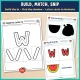 Build the W, Find the Shadow, and W letter cards for toddlers to cut, match, and laminate.