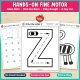 Hands-on fine motor pages for letter Z: glue dots, dot markers, play dough, and a toy car on Drive the Letter Z.