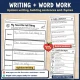 Opinion writing, build a sentence and complete the rhyme pages.