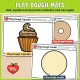 Play dough mats: Play Dough Cupcake, Play Dough Donut, Play Dough Cookie. Roll, squish and decorate: laminate and use again.