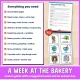 Checklist of everything included in the preschool bakery dramatic play unit, with the teacher guide.