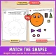 Match the shapes: bright color pumpkin pieces and the build mat for a reusable shape center.