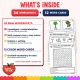 What is inside: 34 worksheets and 12 color word cards.
