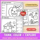 Think, color and explore: color by number, spot the difference and shape hunt.