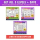 Get all 3 levels: the Halloween Worksheets Bundle for Toddler, Preschool-K and 1st Grade.