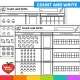 Fall count and write worksheets with ten frames to color.