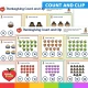 Thanksgiving count and clip cards with answer key on the back.