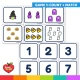 Game 1: count the Halloween pictures and match the numeral.