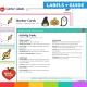 Halloween card center labels and activity guide with 5 ways to play.