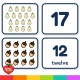 Big Fall number cards and picture cards for counting to 20.