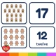 Big Christmas number cards and picture cards for counting to 20.