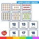 Game 2: read the number word and match it to the Christmas picture card.