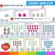 Winter count and clip cards with the answer on the back.
