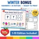 Bonus Winter number cards 1-10 edition included for younger learners.