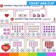 Valentine's Day count and clip cards with the answer on the back.