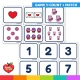 Count and match game with Valentine's Day subitizing picture cards.