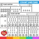 Easter count and dab worksheets for numbers 0 to 20.