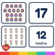 Easter number match-up flash cards 1-20: numeral, number word and picture cards.