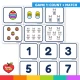 Count and match game with Easter subitizing picture cards.