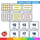 Read and match game pairing Summer number words with numerals.