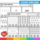 Back to School count and dab worksheets for numbers 0 to 20.