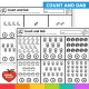 Space count and dab worksheets for numbers 0 to 20.