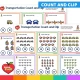 Transportation count and clip cards with the answer on the back.