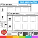 Black and white Transportation cut and match number worksheets.