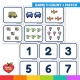 Count and match game with Transportation subitizing picture cards.