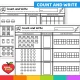 House count and write worksheets with ten frames to color.