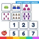 Count and match game with House subitizing picture cards.