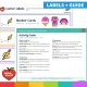Valentine's Day card center labels and activity guide with 5 ways to play.