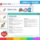 St. Patrick's Day card center labels and activity guide with 5 ways to play.