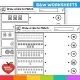 Black and white Spring draw a line to match number worksheets.