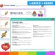 Spring card center labels and activity guide with 5 ways to play.